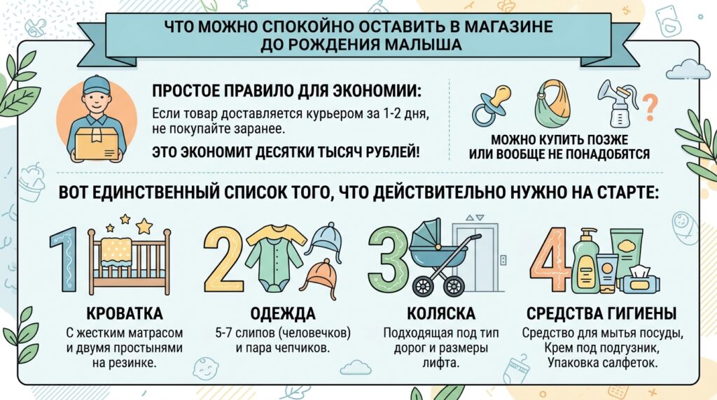 список вещей что нужно купить для новорожденного ребенка цены 2026