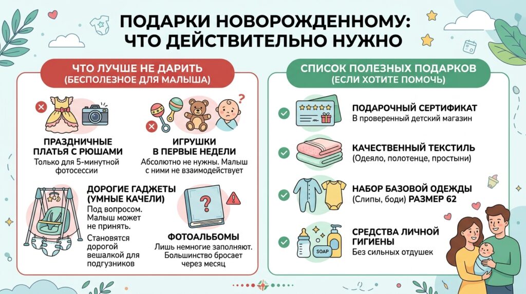 что купить новорожденному в подарок идеи и цены