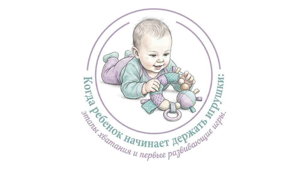 когда ребенок начинает держать игрушки осознанно погремушка в 3 месяца