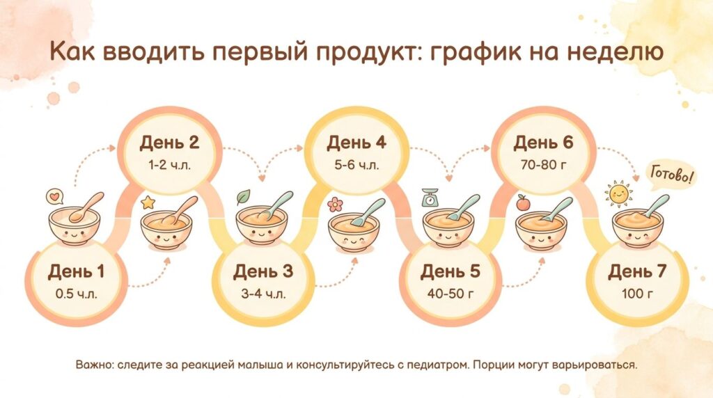 как правильно давать прикорм в 4 месяца