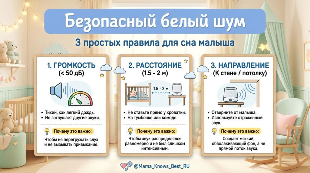 белый шум для новорожденных что это телефон возле кроватки