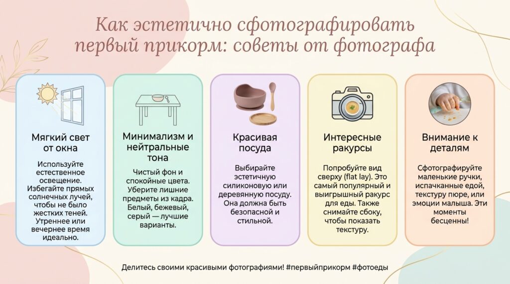 Как эстетично снять первый прикорм: советы от фотографа