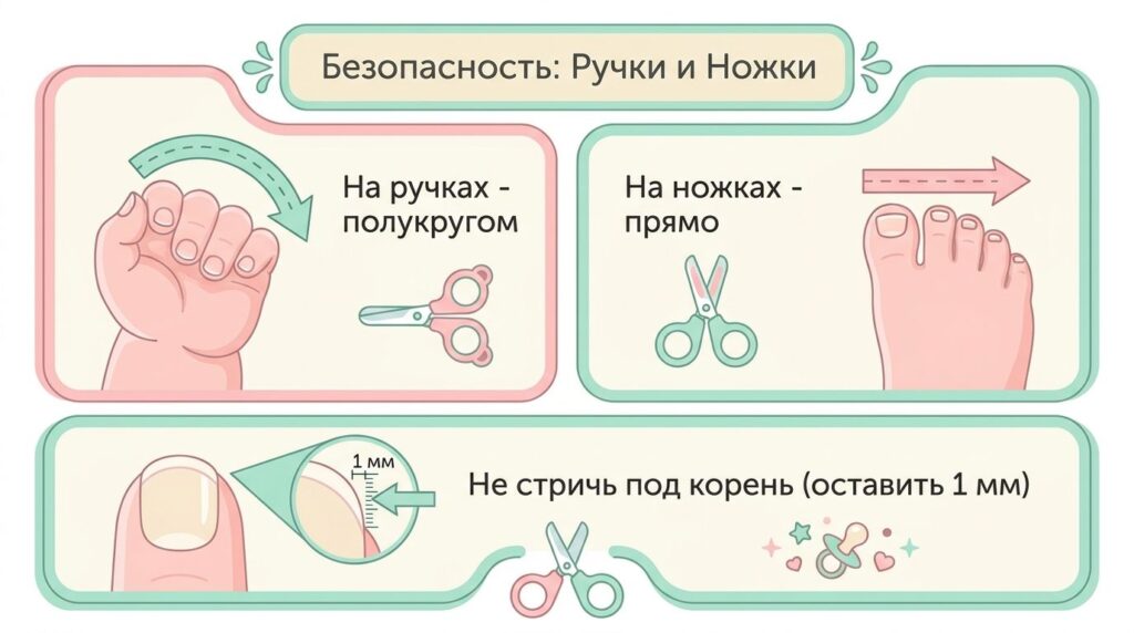 как правильно стричь ногти младенцу детские ножницы